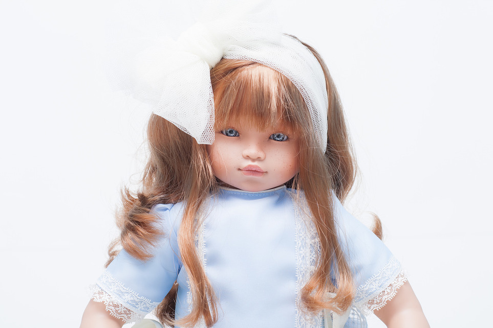 Кукла Эли в голубом платье, 60 см.  